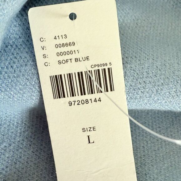 Anthropologie Maeve CARYS Mock Neck Sweater Womens Large Blue Green Oversized - Picture 13 of 13